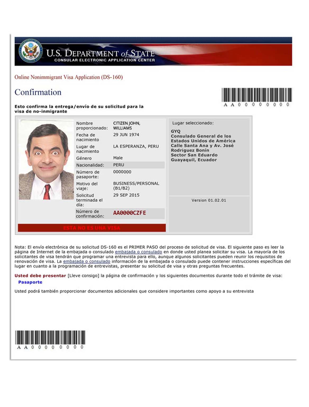 USA nonimmigrant travel visa PSD download template 